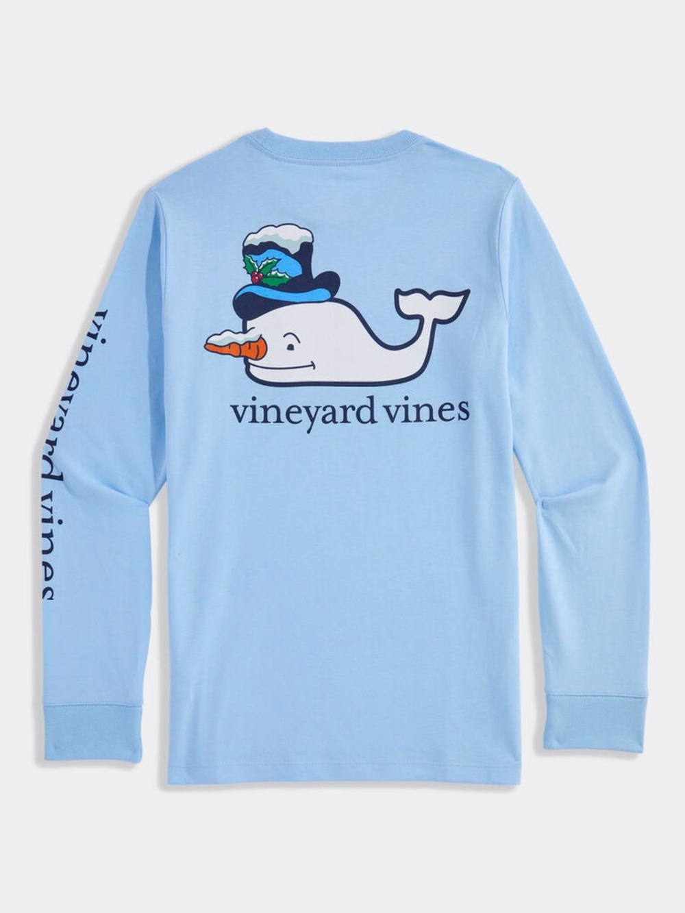Vineyard‎ Vines Snowman Whale Long-Sleeve Pocket Tee